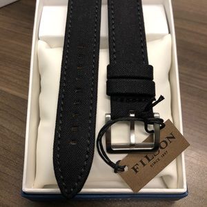 Filson Tin Cloth / Bridle Leather Watch Strap 22mm